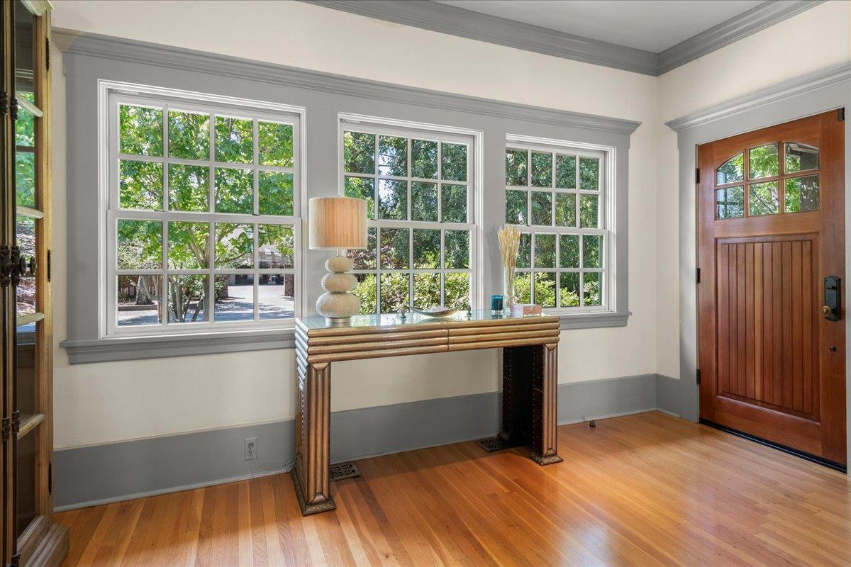 32 Maple Avenue Atherton, CA 94027 - Photo 8 of 52 a kitchen with granite countertop wooden floors and wide window