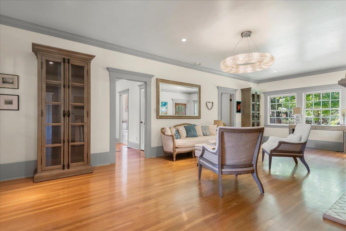 32 Maple Avenue Atherton, CA 94027 - Photo 9 of 52 a view of a dining room with furniture window and wooden floor