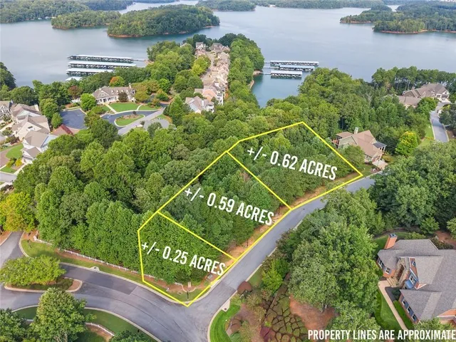 an aerial view of a sign board