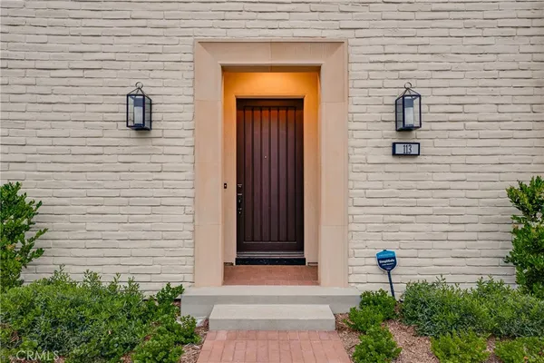 a view of front door of house