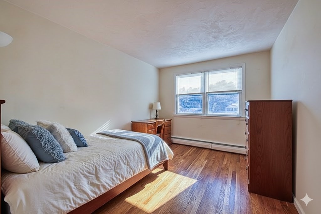 40 Lyndon Road Sharon, MA 02067 - Photo 17 of 23 a bedroom with a bed and wooden floor