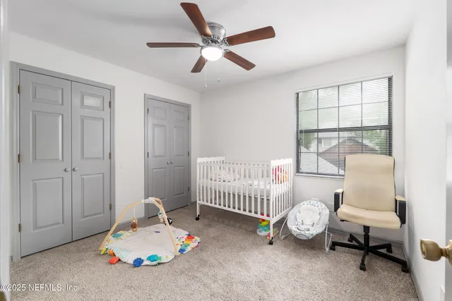 a view of a garden with a bench