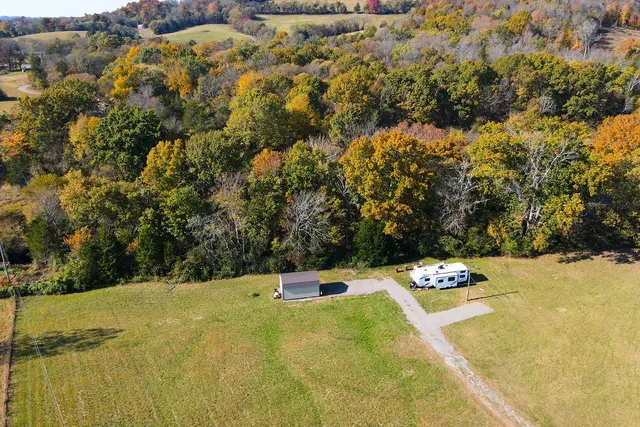 a view of a lake with trees