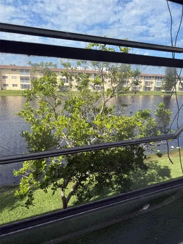 a view of a garden from a window
