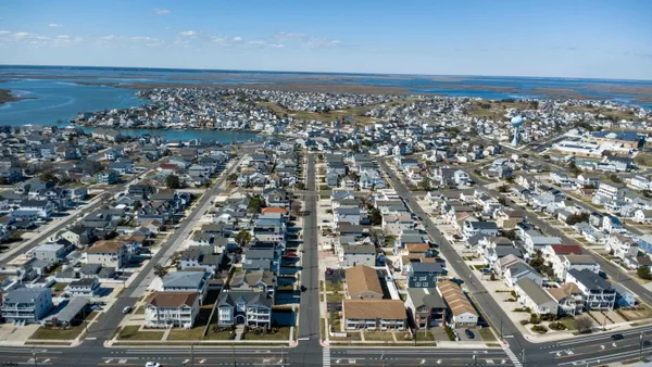 an aerial view of a city