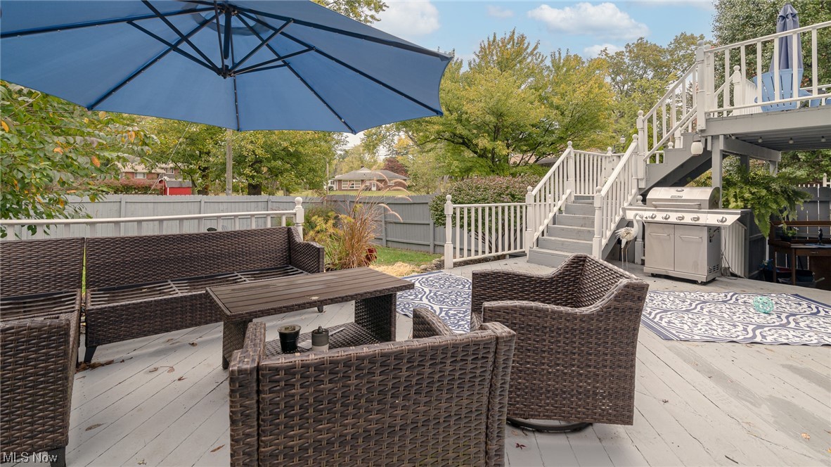 301 Perry Drive Northwest Canton, OH 44708 - Photo 11 of 34 Wooden deck with grilling area