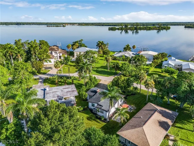 a view of a lake with a lake in the background