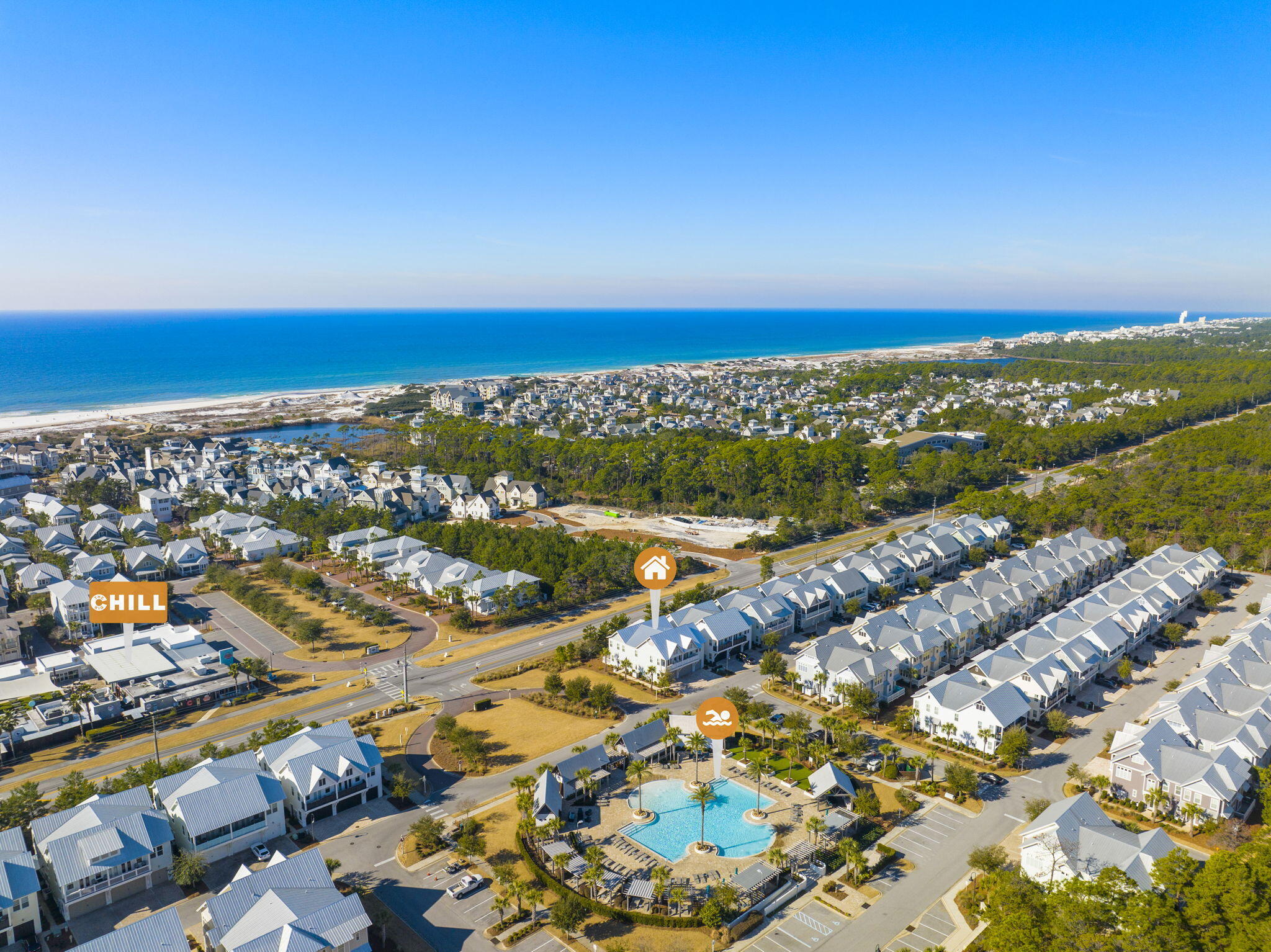 3 Milestone Drive, Unit C Inlet Beach, FL 32461 - Photo 2 of 47 a view of a city with an ocean view