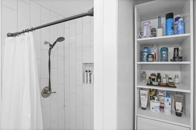 a view of a volley ball court