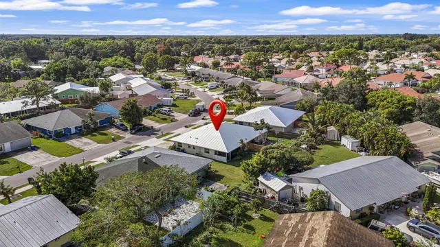 an aerial view of a houses