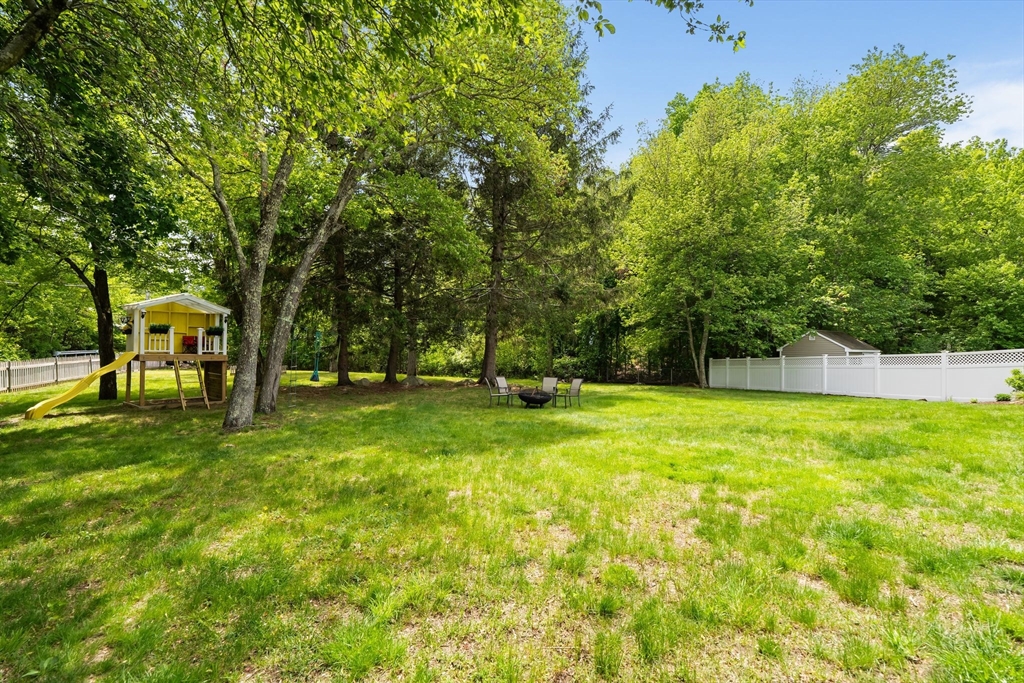 35 Spallus Road Stoughton, MA 02072 - Photo 36 of 39 a view of a yard with a house in the background