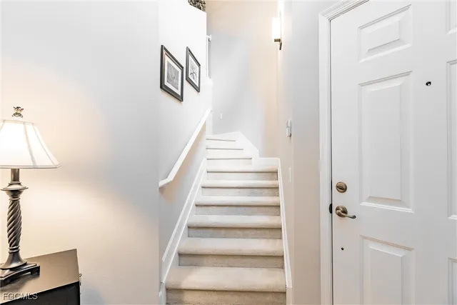 a view of an entryway with staircase