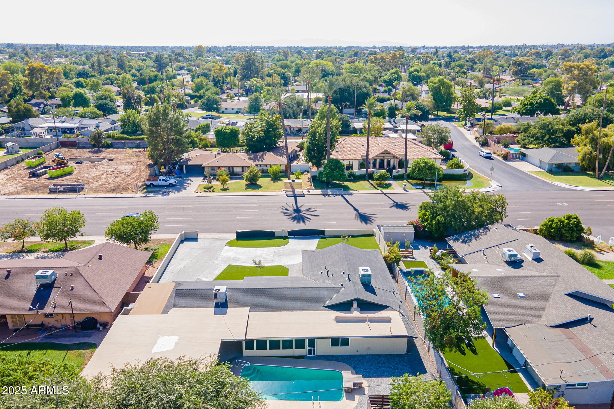 7637 North 7th Avenue Phoenix, AZ 85021 - Photo 54 of 57 an aerial view of a house with swimming pool
