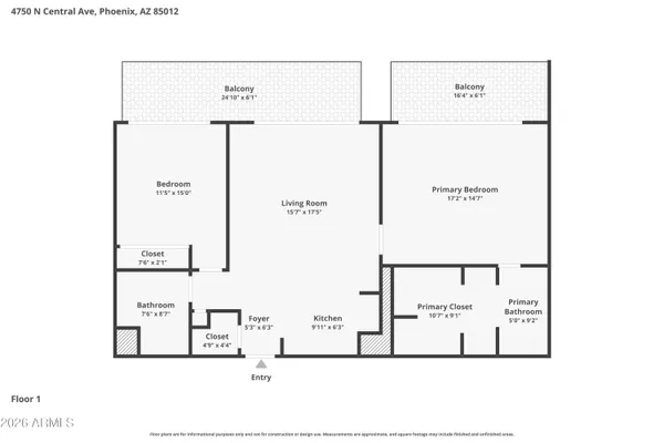 $299,900 | 4750 North Central Avenue, Unit 17S, Phoenix, AZ 85012