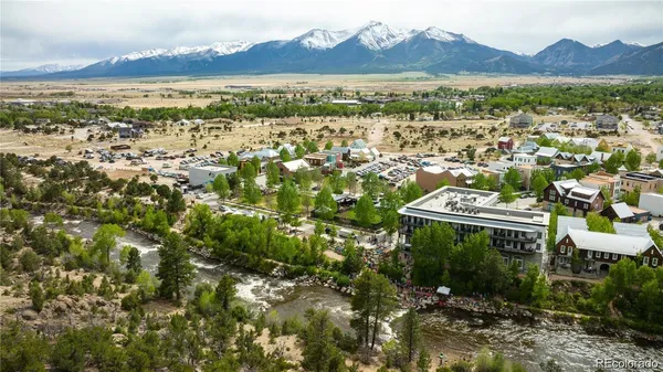 a view of city and mountain