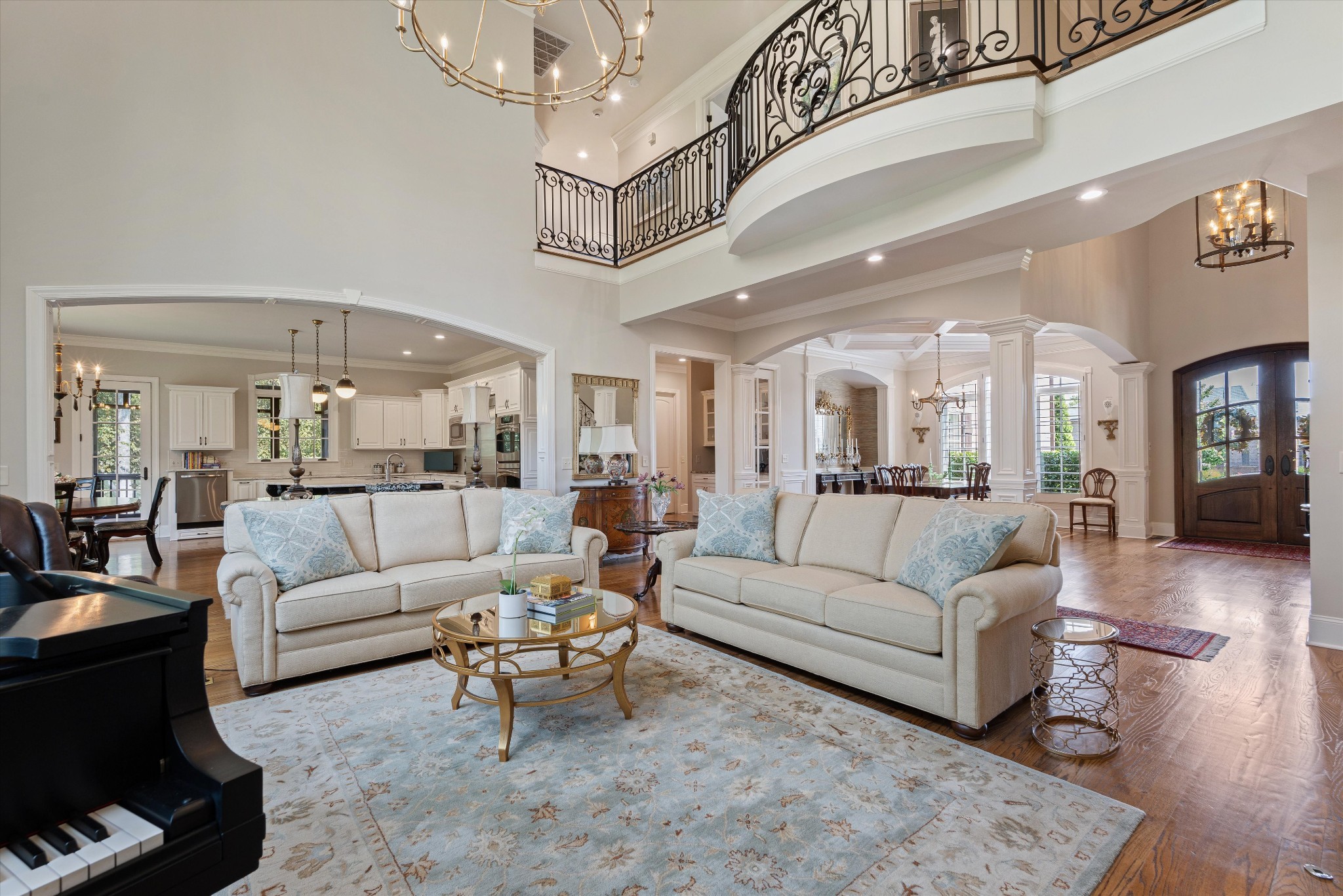 1521 Registry Row Arrington, TN 37014 - Photo 12 of 54 a living room with furniture and a chandelier