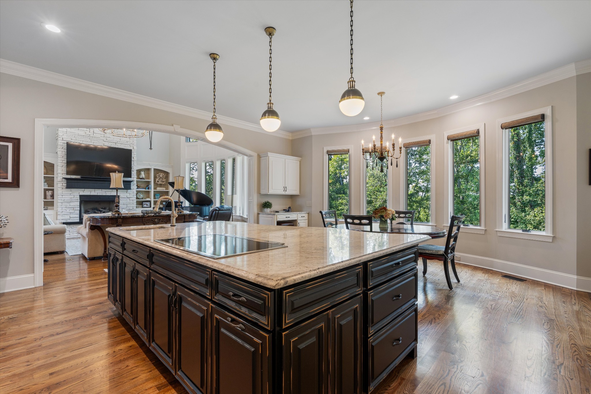 1521 Registry Row Arrington, TN 37014 - Photo 18 of 54 a kitchen with granite countertop a sink a counter top space a large window and stainless steel appliances