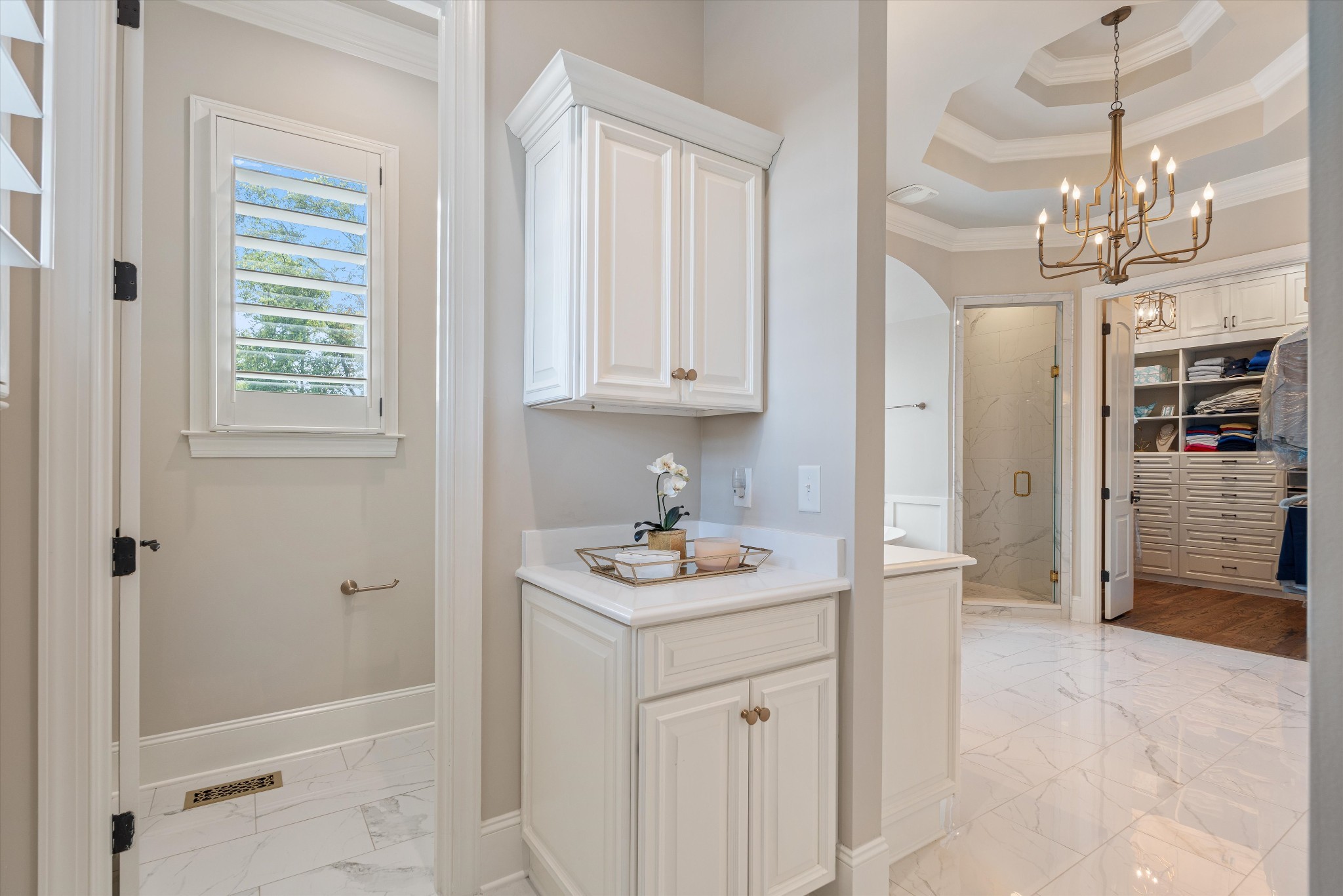1521 Registry Row Arrington, TN 37014 - Photo 25 of 54 a bathroom with a sink a vanity a mirror and shower