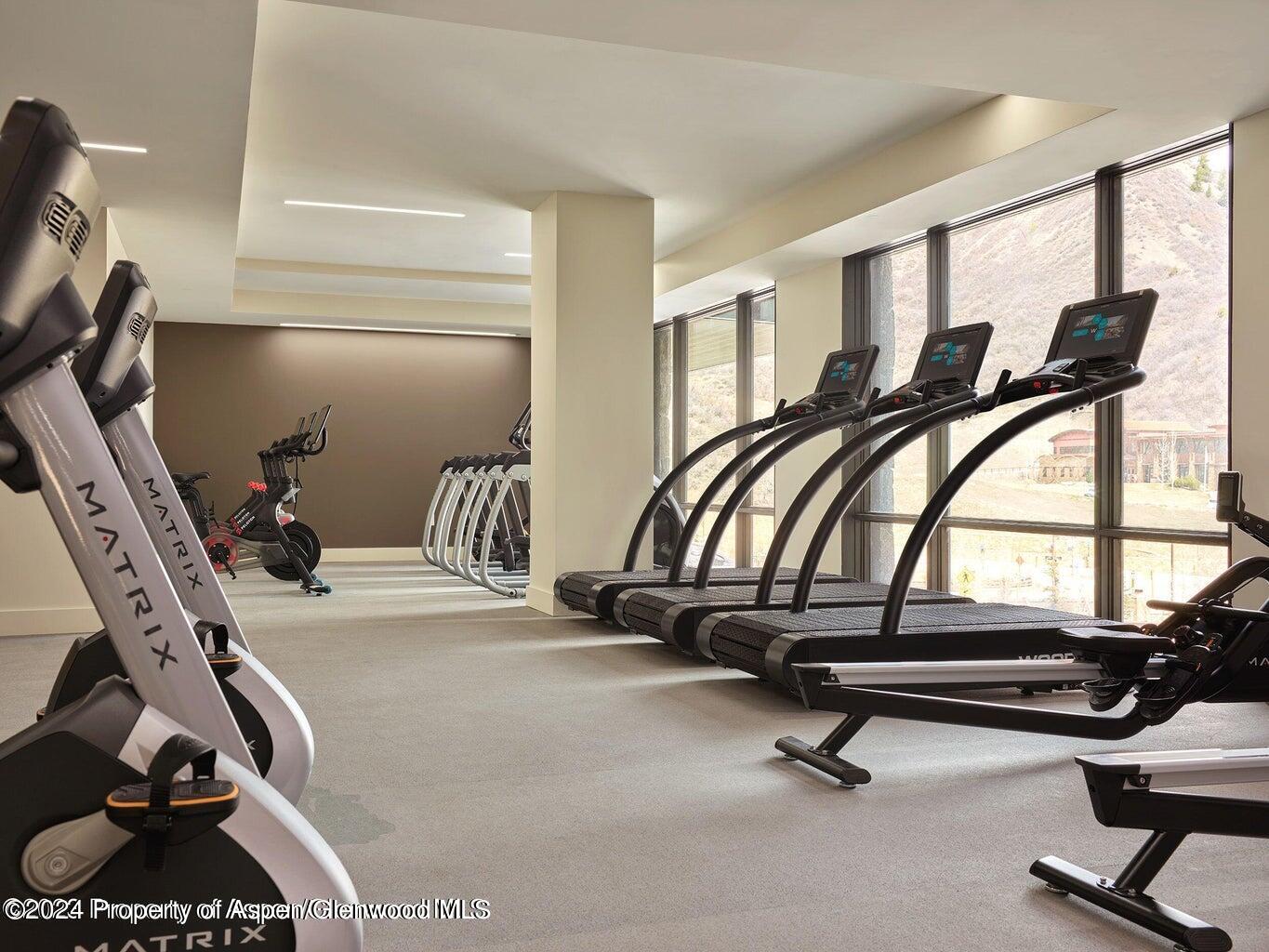 77 Wood Road, Unit 603 Snowmass Village, CO 81615 - Photo 39 of 45 a view of a room with gym equipment
