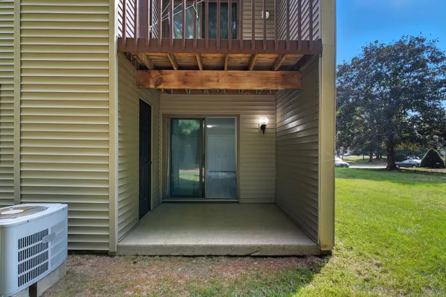 a view of a swimming pool with an outdoor space