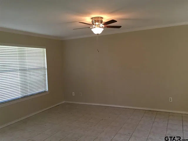 an empty room with a window