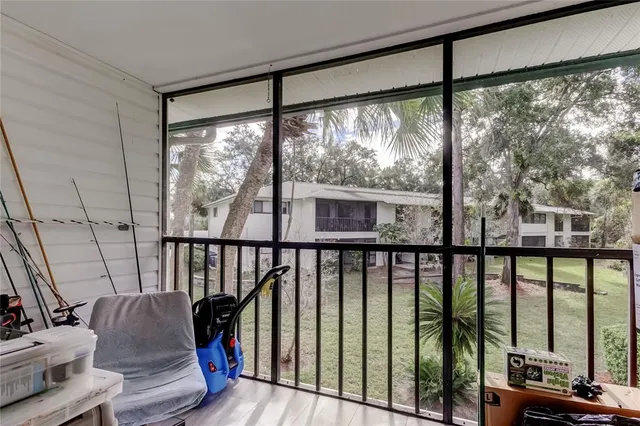 a view of balcony with couch