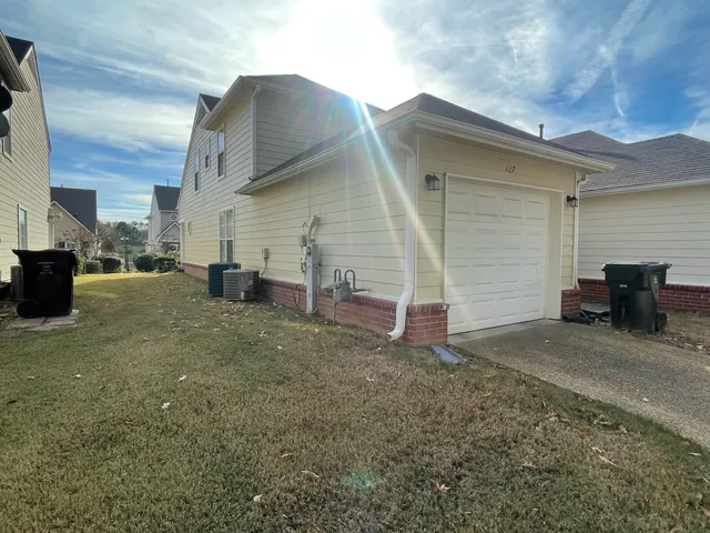 a view of a house with a patio