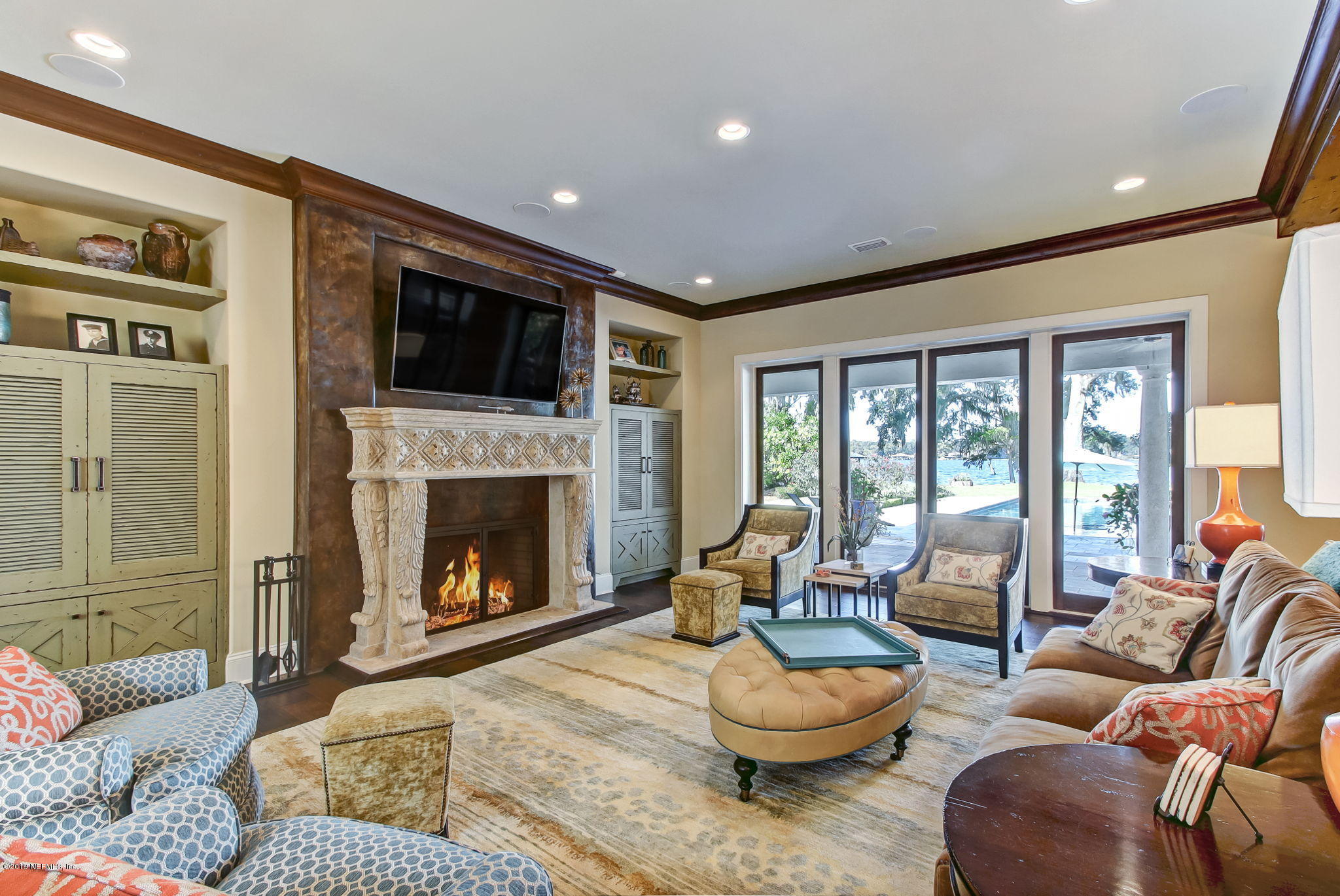 1895 Bishop Estates Road Jacksonville, FL 32259 - Photo 9 of 102 a living room with furniture and a fireplace