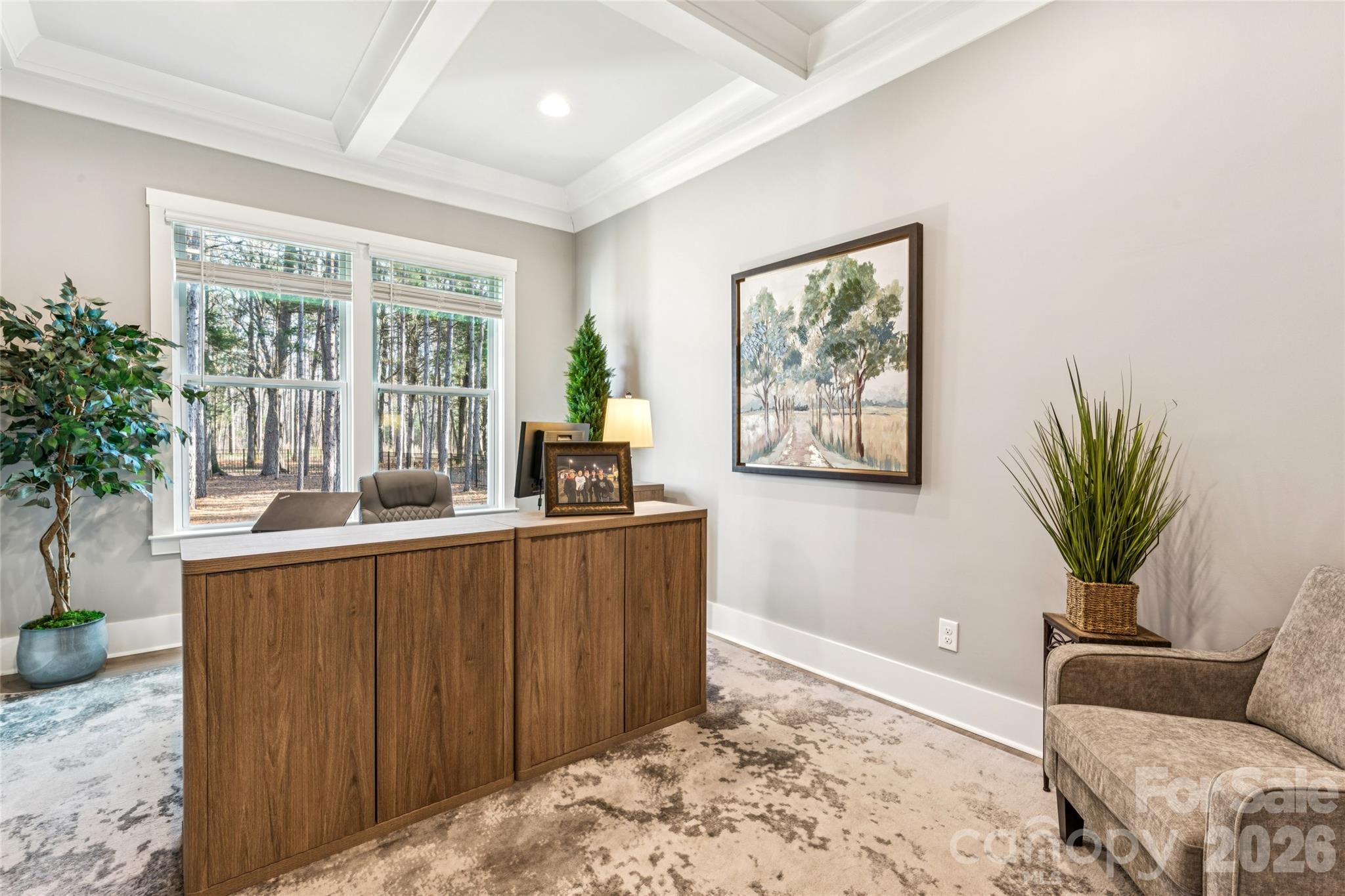 7822 Russell Road Indian Trail, NC 28079 - Photo 23 of 48 a living room with a couch and a potted plant