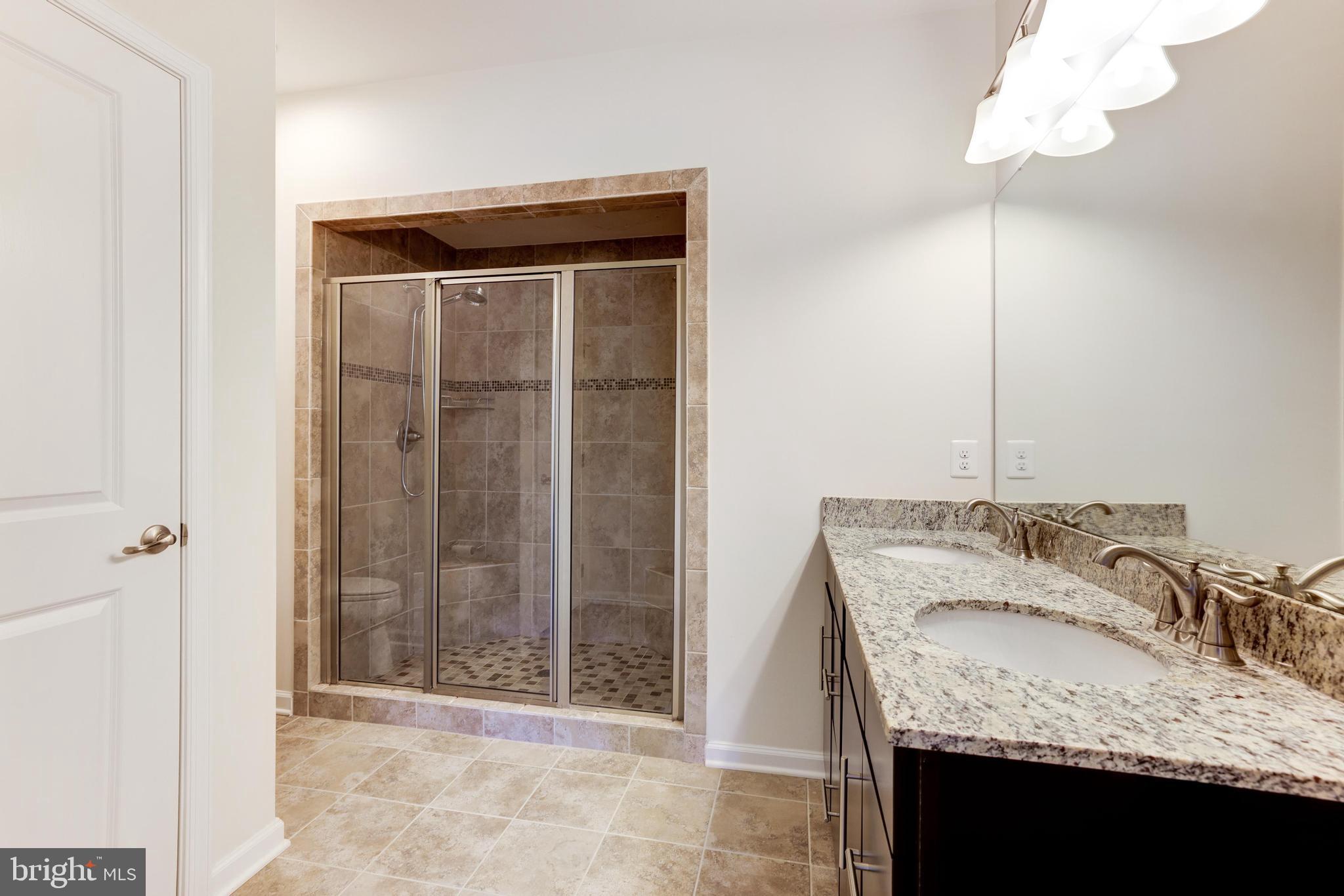 13643 Air And Parkway, Unit MUSEUM 9L Herndon, VA 20171 - Photo 41 of 45 a bathroom with a granite countertop sink and a shower