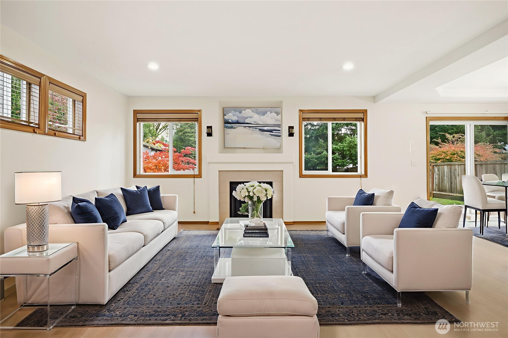 14019 52nd Avenue West, Unit B Edmonds, WA 98026 - Photo 8 of 38 a living room with furniture large window and fireplace