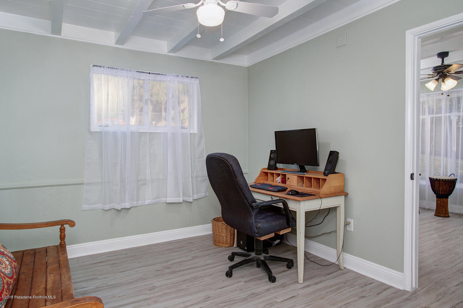 3501 Hollyslope Road Altadena, CA 91001 - Photo 18 of 35 a workspace with furniture and wooden floor