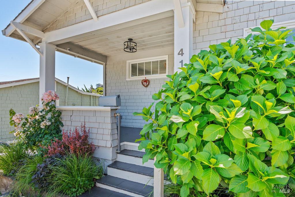 411 Main Street Sausalito, CA 94965 - Photo 3 of 33 Beautifully landscaped both front and rear of the property enhances the curb appeal of this special home.