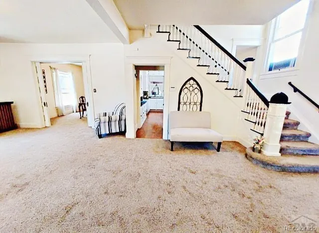 a view of entryway and livingroom