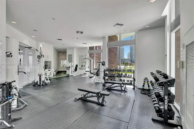 a view of a city with tall buildings