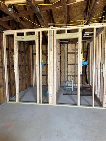 a view of porch with a tv