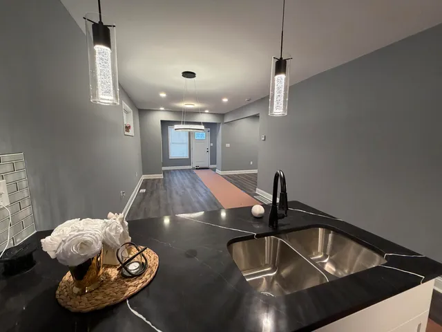 a room with wooden floor