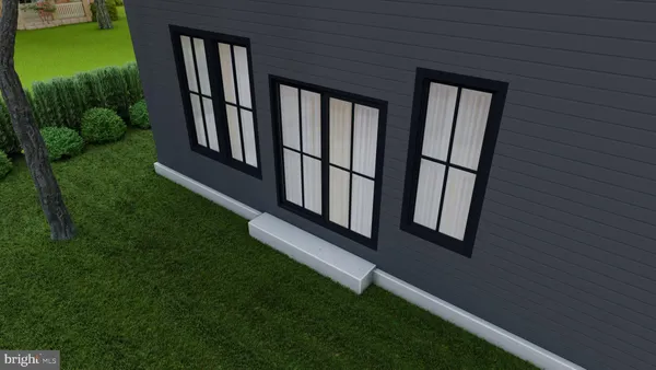 a view of an entryway with garden area