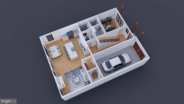 a picture of a living room with a rug