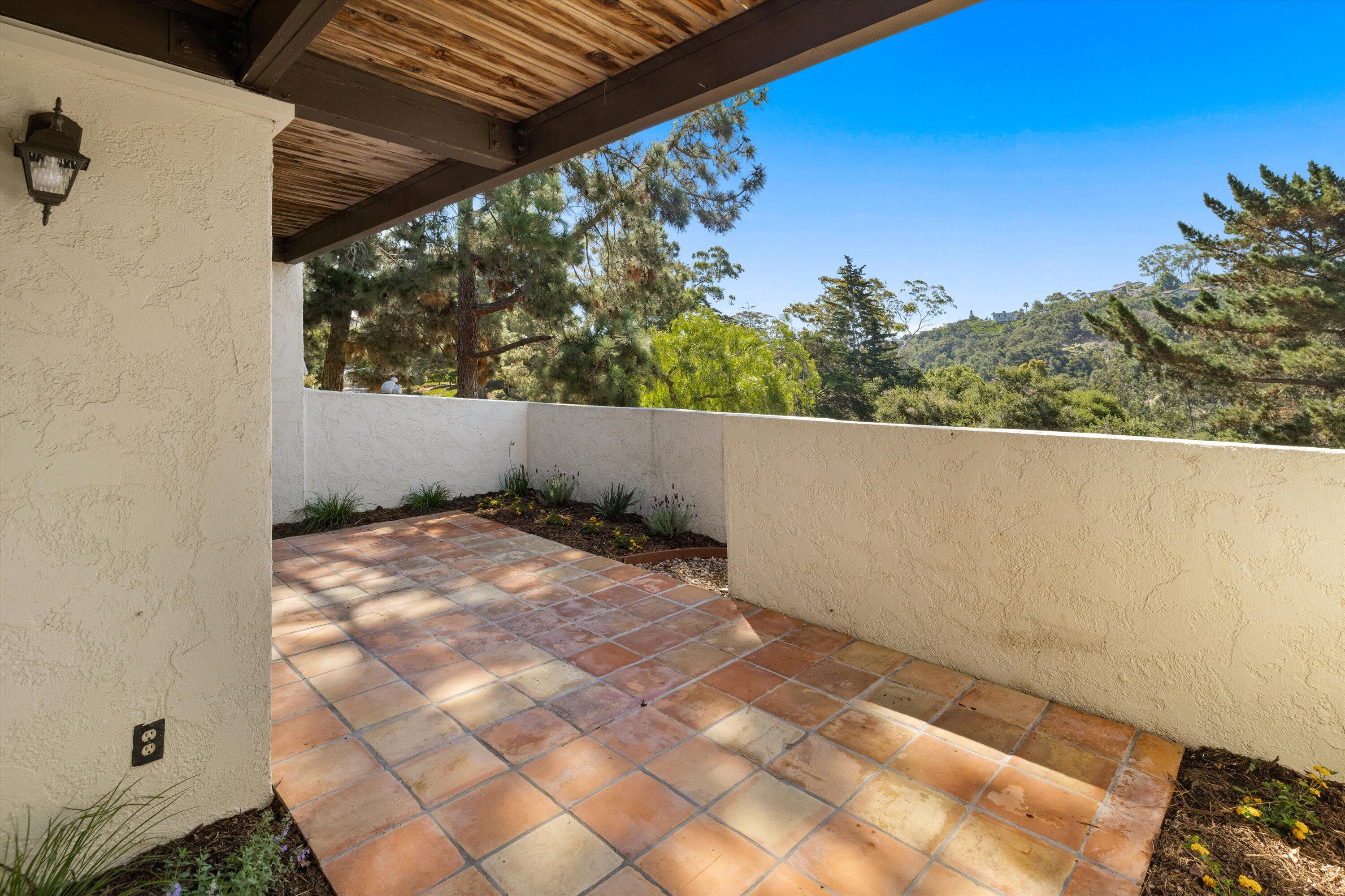 1066 Miramonte Drive, Unit 2 Santa Barbara, CA 93109 - Photo 14 of 18 Spacious patio with park views