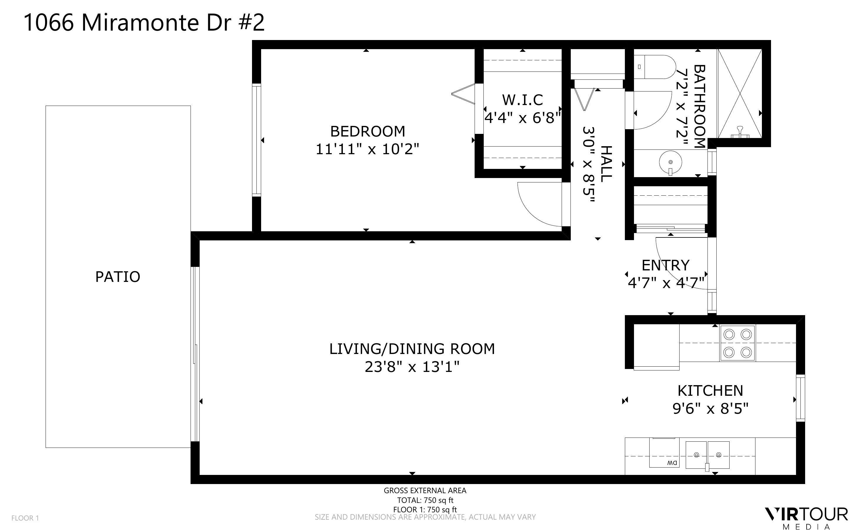 1066 Miramonte Drive, Unit 2 Santa Barbara, CA 93109 - Photo 18 of 18 Floor plan