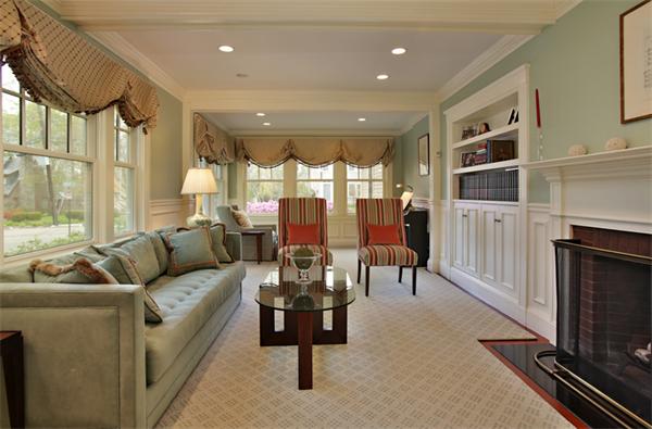 4 Nobscot Road Newton, MA 02459 - Photo 4 of 17 a living room with furniture fireplace and a flat screen tv