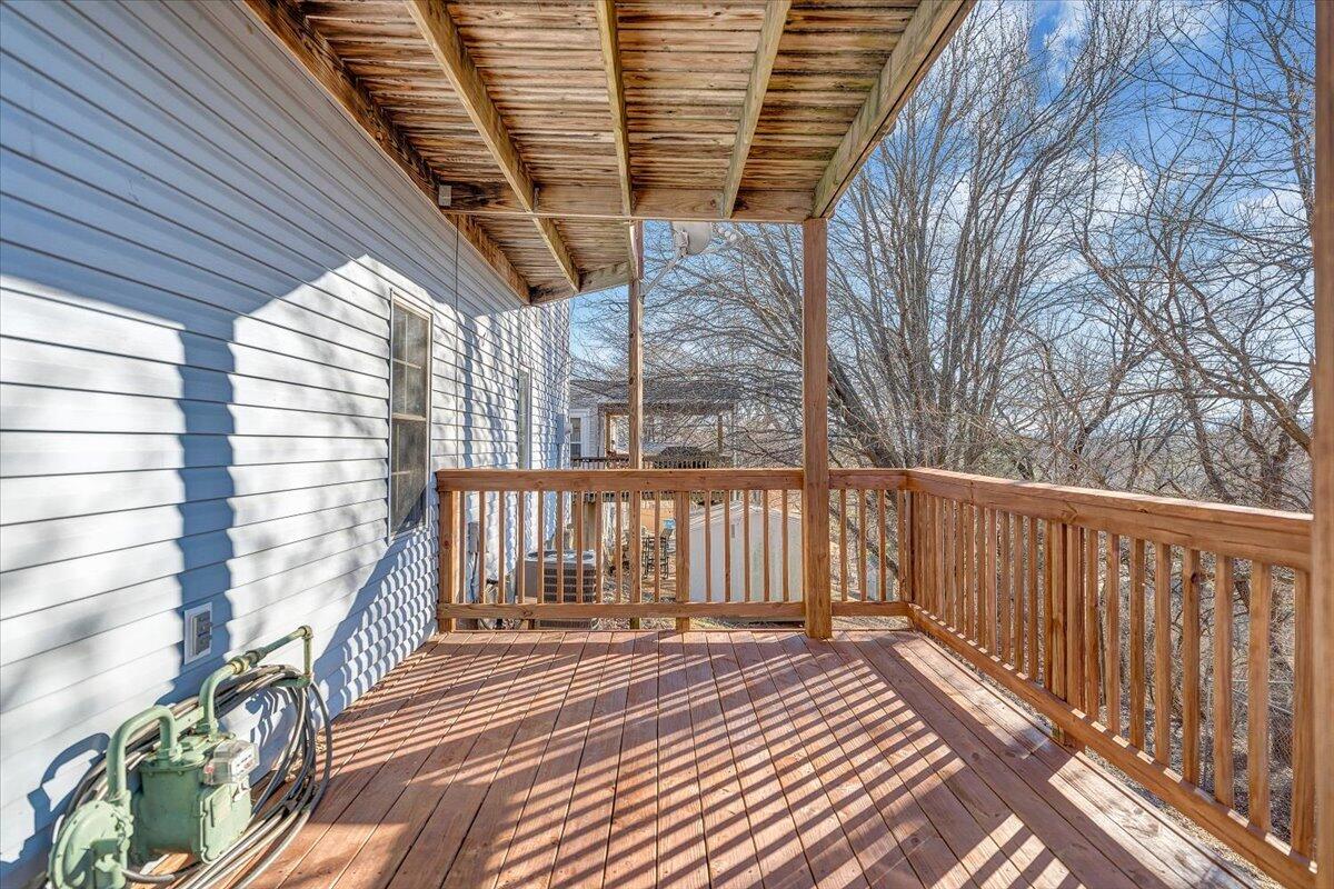 4902 Old Mountain Road Northeast Roanoke, VA 24019 - Photo 32 of 42 a view of a balcony with wooden floor