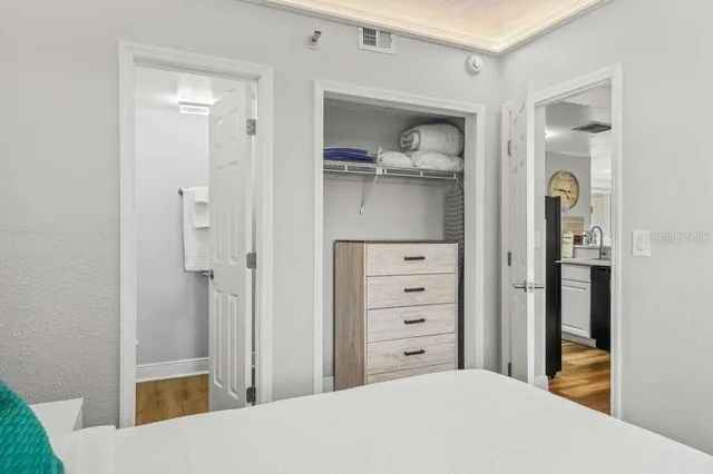 a view of a walk in closet