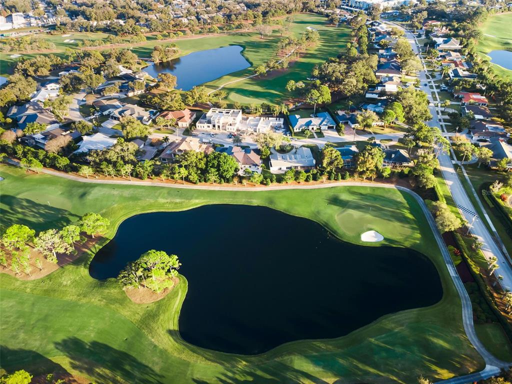 4 Hibiscus Road Belleair, FL 33756 - Photo 72 of 75 a view of a golf course with a lake