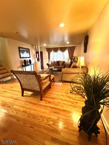 a view of living room and kitchen