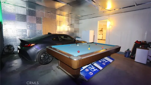 a living room with a table