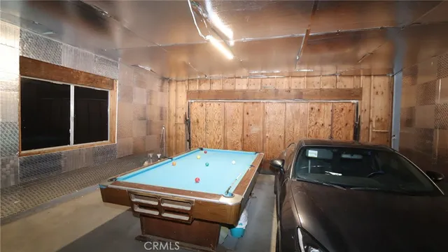 a room with pool table