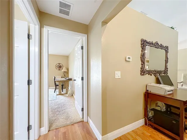 a view of a lake with a houses