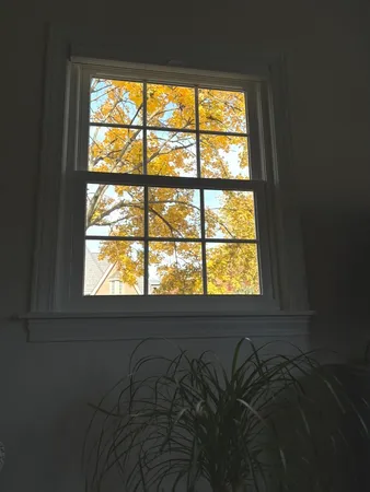 a view of a window in a room